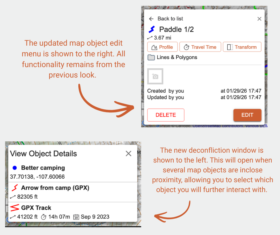 Preview Upcoming Map Object & SAR Changes - CalTopo